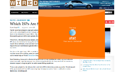 screenshot of wired ad